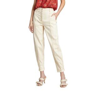 Ulla Johnson Brodie Jeans, Cream, Size 8, New with tag, MSRP $395
